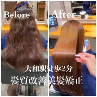 ロング 縮毛矯正 RYOのヘアスタイル