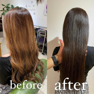 艶髪グレージュ
before&after