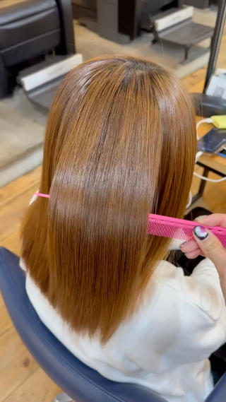 セミロング 縮毛矯正＆髪質改善 特化/ゆいのヘアスタイル