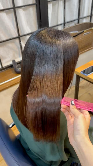 セミロング 縮毛矯正＆髪質改善 特化/ゆいのヘアスタイル