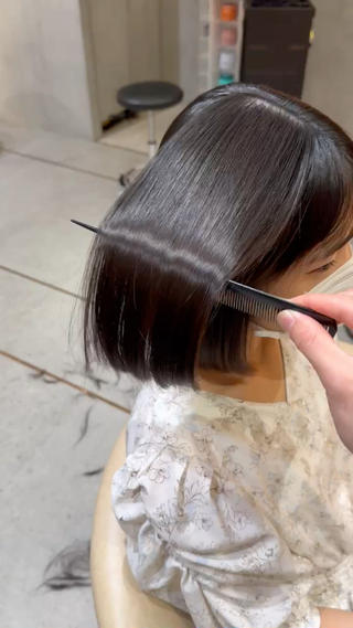 ミディアム 縮毛矯正/髪質改善/ 🔥/銀座/はやとのヘアスタイル