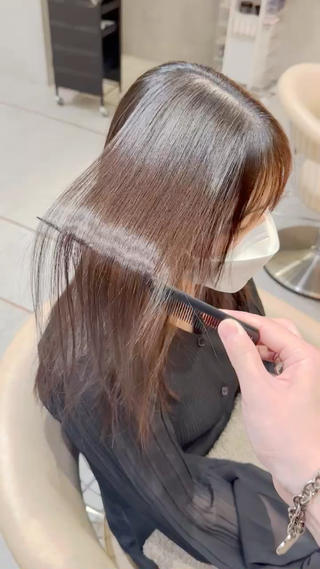 ロング 縮毛矯正/髪質改善/ 🔥/銀座/はやとのヘアスタイル