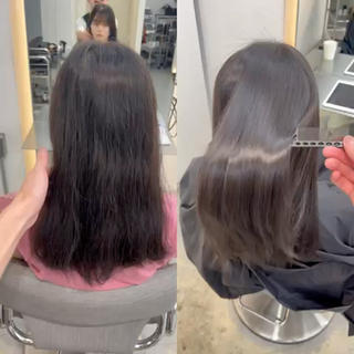 
髪質改善ストレートで
元々の髪よりもさらに手触り、うるおい感の
上がる髪に仕上げます♡


 