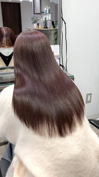 ブリーチなしピンク