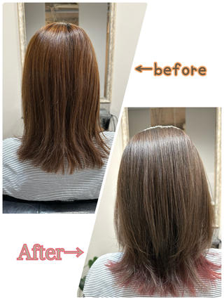 ミディアム カラー 福西晃希 【艶髪・髪質改善】のヘアスタイル