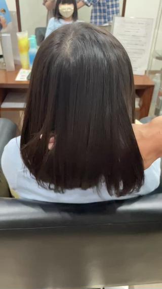 小学生のお客様です。
ハンドブローのみです
仕上げのブロー、アイロン入れてません!!