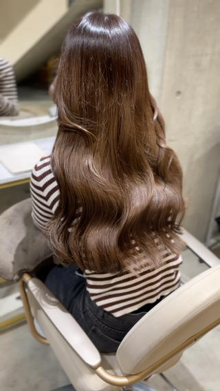 ロング カラー ヘアアレンジ レイヤー/髪質改善 縮毛/ハッシュカットのヘアスタイル