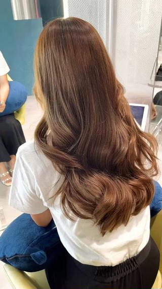 ロング ヘアアレンジ レイヤー/髪質改善 縮毛/ハッシュカットのヘアスタイル
