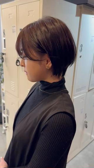 ショート/小顔カット/透明感カラー