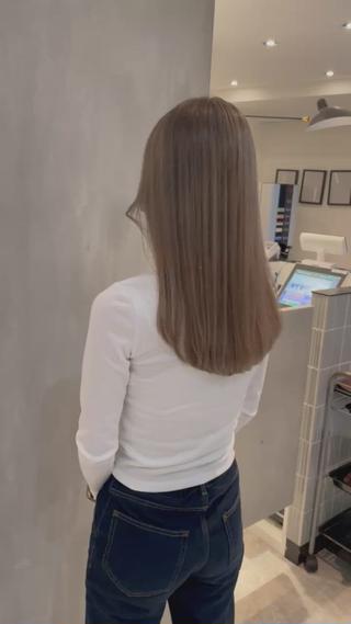 ロング 複雑履歴に対応ブリー チ無しダブルカラーのヘアスタイル