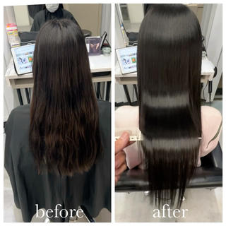 【髪質改善】美髪矯正
癖毛、うねり、ふくらみ、切れ毛やごわつきなど、髪質に悩む方にはまずこちらをオススメしています。
栄養素を詰め込みながら縮毛矯正していくので、自然で柔らかく、今まで至上1番の髪質に。
カットを追加の場合+4500円になります。