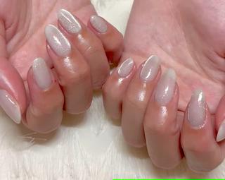 ホワイト×シルバーマグネット