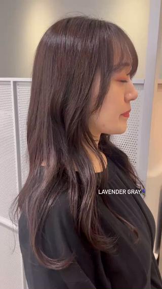 ほんのりラベンダーで抜け感のあるグレージュに 