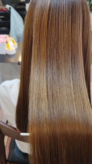 髪質改善トリートメントで艶々さらさら～️
ついつい触りたくなる髪をゲット 