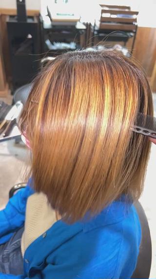 ブリーチ毛でもストレートに！
#酸性ストレート
 