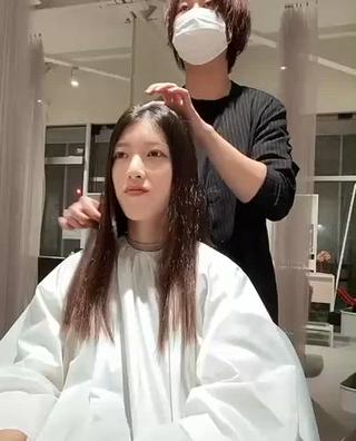 ロング Yusei/似合わせ /韓国風レイヤーのヘアスタイル