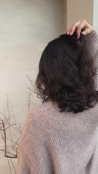 ミディアム パーマ 高橋 竜也のヘアスタイル