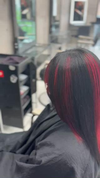 セミロング カラー メンズ ☁️かずき☁️青.紫 推し活カラー💫のヘアスタイル