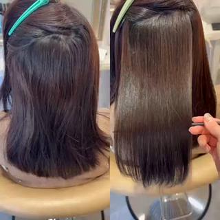 セミロング パーマ 寺岡 香名子のヘアスタイル