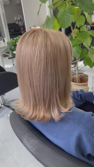 透明感抜群ミルクティーカラー 