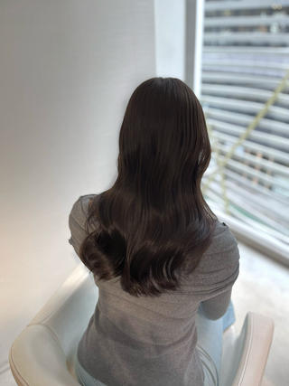 セミロング ♥️透明感×抜け感 ベージュ/佑珠♥️のヘアスタイル