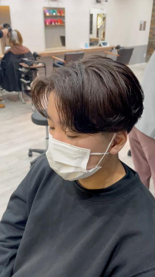 毛流れセンターパート 