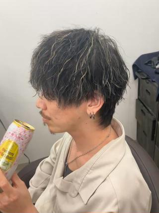 カラー パーマ メンズ well高崎上大類町 /湯浅泳作のヘアスタイル