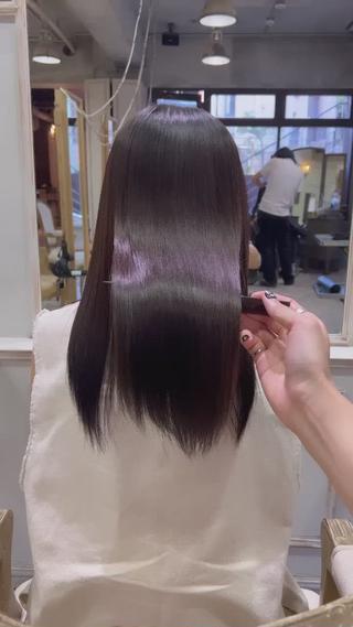 セミロング カラー 髪質改善/縮毛矯正/ トリートメント/庭田のヘアスタイル