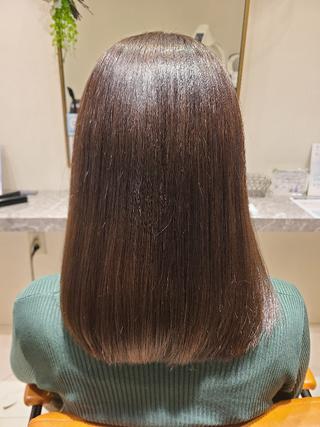 セミロング カラー 中井 啓悟のヘアスタイル