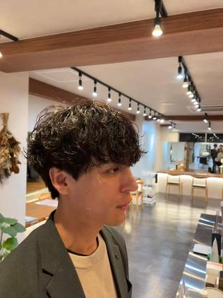 ショート パーマ メンズ elima横浜西口所属・fifth/シン🌿 透明感カラー/パーマのヘアスタイル