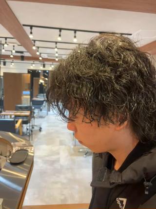 ミディアム パーマ メンズ elima横浜西口所属・fifth/シン🌿 透明感カラー/パーマのヘアスタイル