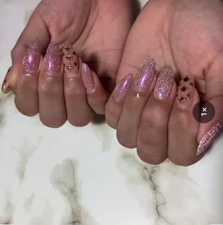 #フラッシュネイル
#ビジューネイル
#ピンクネイル
#キラキラネイル