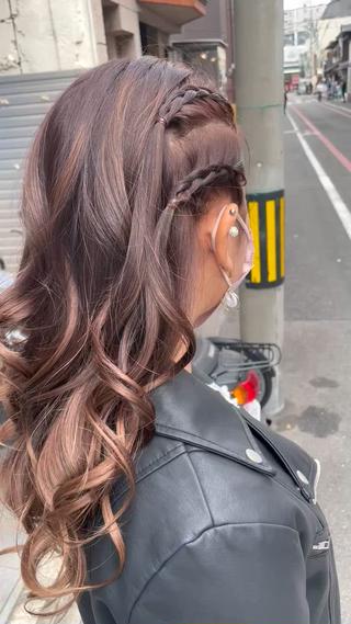ロング カラー ヘアアレンジ Recess hair所属・川内 政人のヘアスタイル