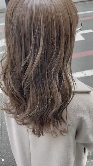 セミロング カラー ヘアアレンジ Recess hair所属・川内 政人のヘアスタイル