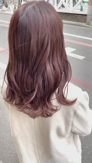 セミロング カラー ヘアアレンジ Recess hair所属・川内 政人のヘアスタイル