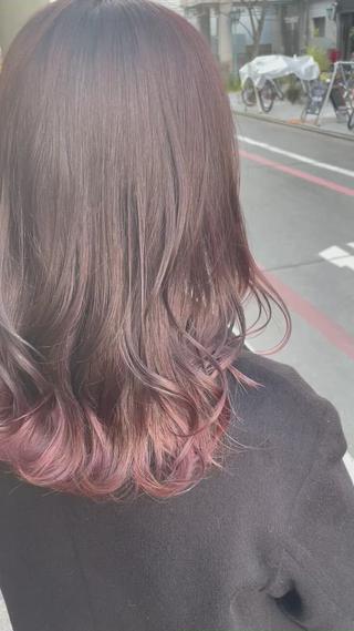 ミディアム カラー ヘアアレンジ Recess hair所属・川内 政人のヘアスタイル