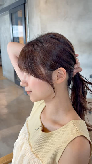 ミディアム カラー ♠️暗髪レイヤー♠️ 中山唯斗のヘアスタイル