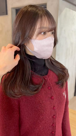 ミディアム カラー ♠️暗髪レイヤー♠️ 中山唯斗のヘアスタイル