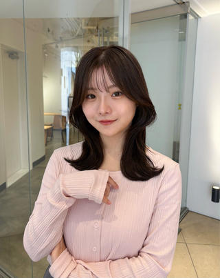 ミディアム カラー ♠️暗髪レイヤー♠️ 中山唯斗のヘアスタイル