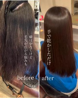 パーマ GARDEN髪質改善 美髪ストレートのヘアスタイル