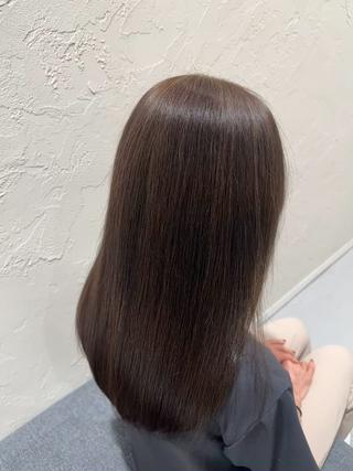 セミロング カラー 【髪質改善】 夏目結以のヘアスタイル
