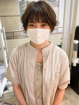 ショート パーマ クロエ新宿所属・❏アンニュイパーマ 川原畑 拓也❏のヘアスタイル