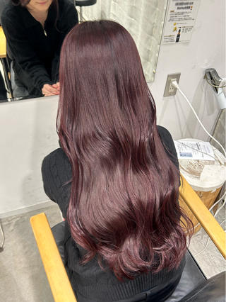 ロング カラー ながい りなのヘアスタイル