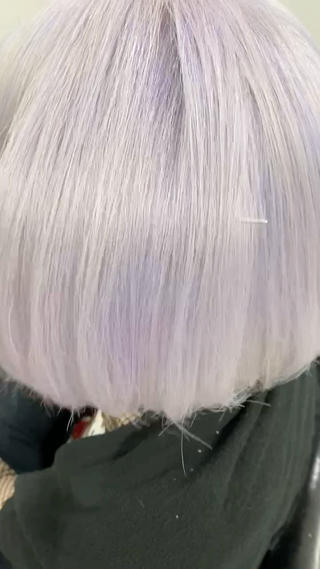 ブリーチ1回で作るパープリッシュなホワイト 