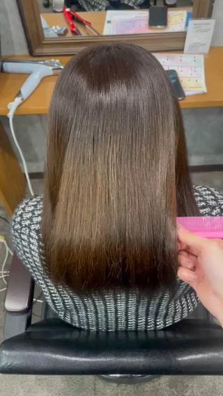 セミロング 髪質改善/艶カラー ✝️SAKURAのヘアスタイル