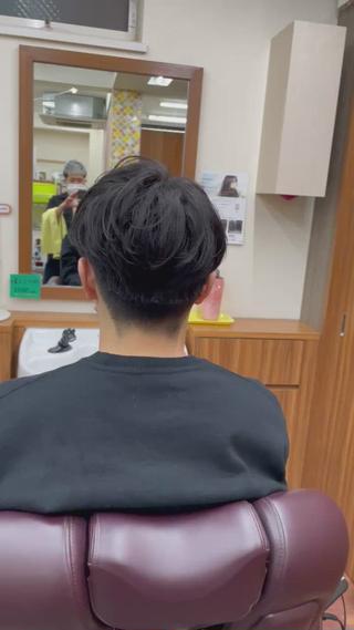 ミディアム パーマ メンズ メンズパーマ 赤司 泰樹のヘアスタイル