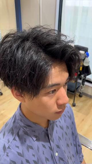 ショート カラー パーマ メンズ Men'ssalon LiG／kaitoのヘアスタイル