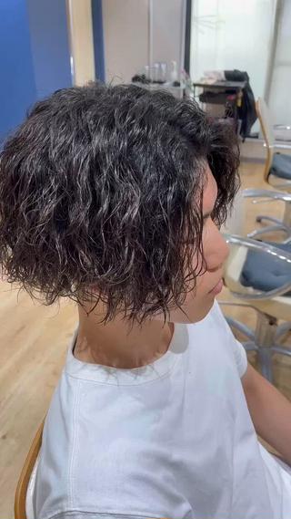 ショート カラー パーマ メンズ Men'ssalon LiG／kaitoのヘアスタイル
