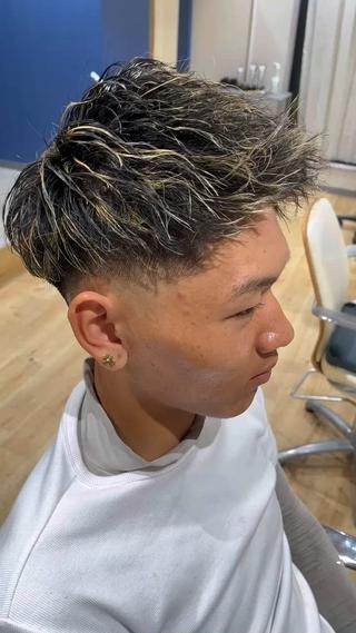 ショート カラー パーマ メンズ Men'ssalon LiG／kaitoのヘアスタイル