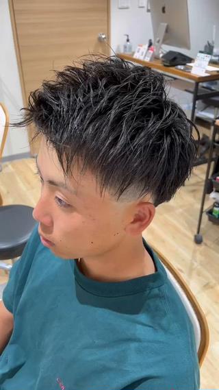 ショート カラー パーマ メンズ Men'ssalon LiG／kaitoのヘアスタイル
